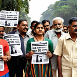 **

A diverse group of Indian citizens actively participating in a democratic process. Include people of different ages, genders, and backgrounds. Some are casting votes, others are debating public issues. A newspaper with the headline "Independent Media" is visible. The overall mood is one of civic engagement and empowerment.

**